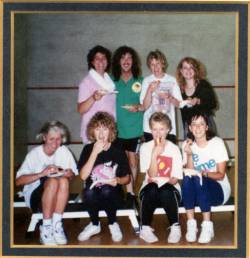 After aerobics  - the cream bun session!